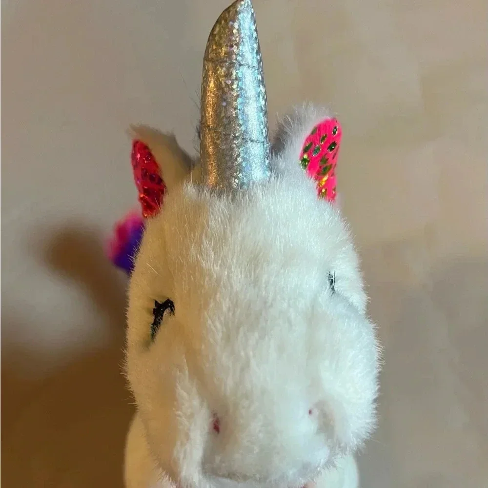 NEW Build A Bear Fluffy Rainbow Unicorn Plush Toy
